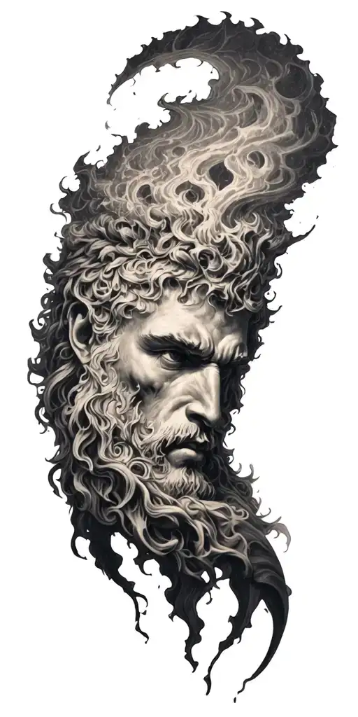 Gustave Dore style tattoo depicting Dantes Inferno tattoo design idea