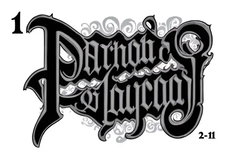 "1 Peter 2-11" italic font tattoo design idea