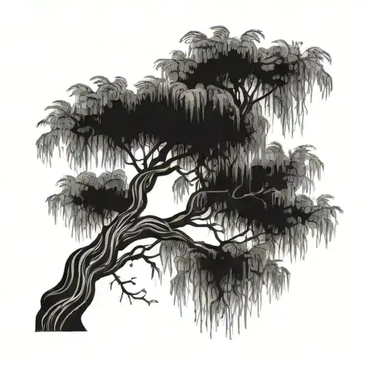 willow tree  tattoo design idea
