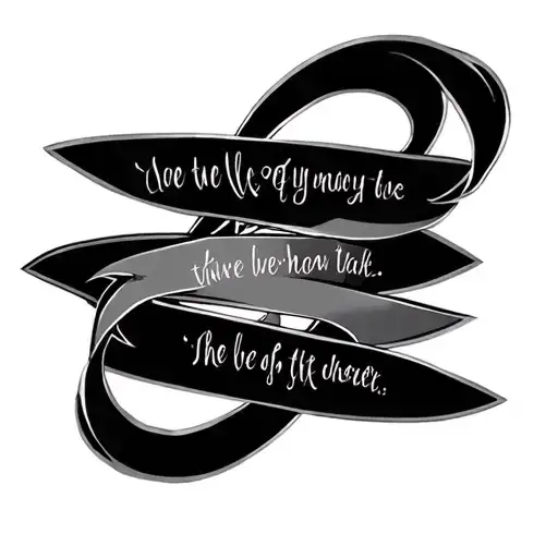 biblical quote intertwined tattoo design idea