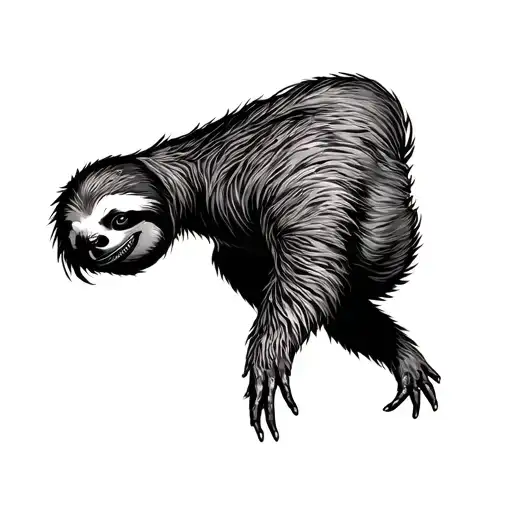 psychopath sloth tattoo design idea