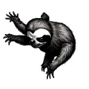 psychopath sloth tattoo design idea