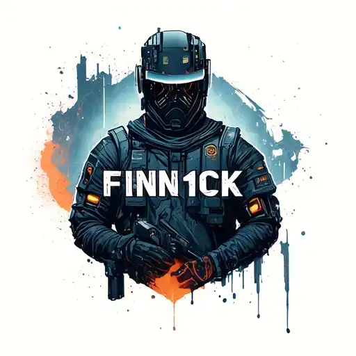 FINN1CK logo with dystopian futuristic theme tattoo tattoo design idea