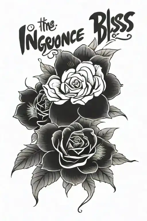 ignorance is bliss quote on forearm tattoo design idea