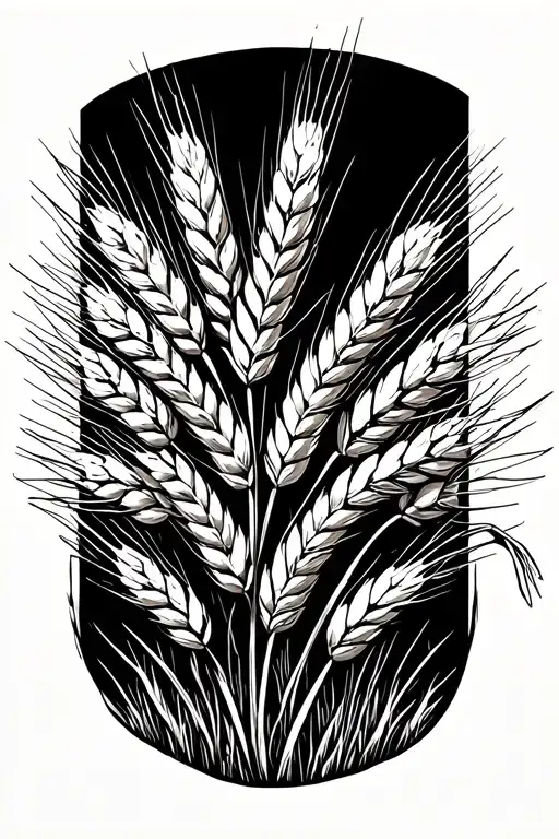 wheat field tattoo design idea