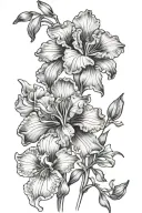 primrose iris and violet sleeve tattoo tattoo design idea