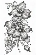primrose iris and violet sleeve tattoo tattoo design idea