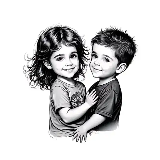 Grandkids tattoo design idea