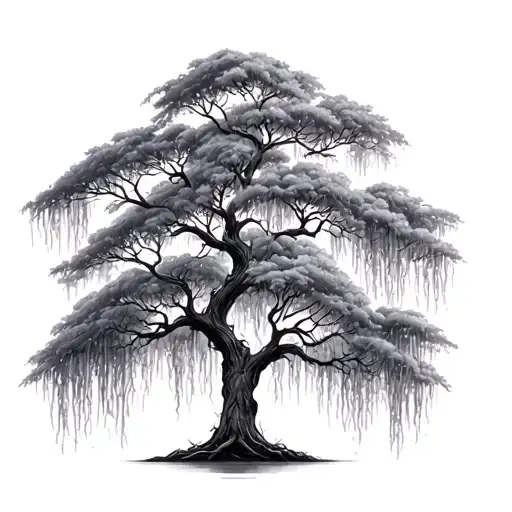 Weeping Willow Tree tattoo design idea