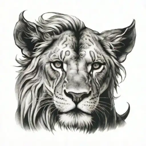 lion tattoo also similar to escanor tattoo design idea