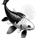 carpe koi tradi japanese style tattoo design idea
