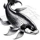 carpe koi tradi japanese style tattoo design idea