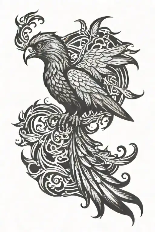 phoenix harry potter tattoo design idea