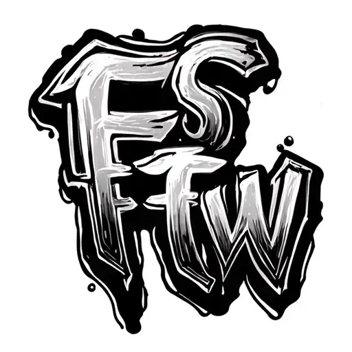 "Ftw" Slime tattoo design idea
