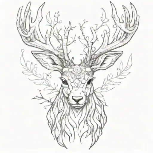 jackalope tattoo design idea