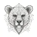 Bear face skeleton, oppression, dead, sad, dead inside, sad tattoo design idea