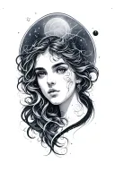 Gemini constellation tattoo design idea