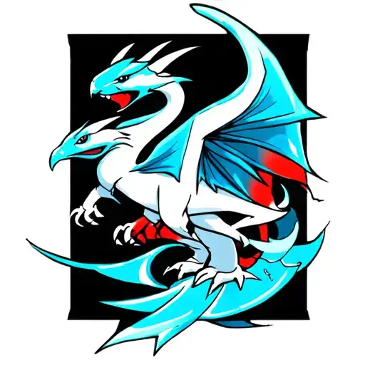 Lugia fighing I have oh tattoo design idea