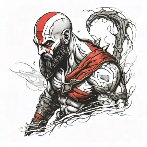 Kratos god of war tattoo design idea