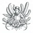 the magician tarot card tattoo design idea