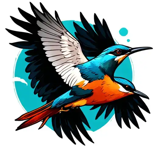 swallow flying tattoo design idea