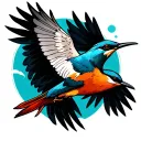 swallow flying tattoo design idea