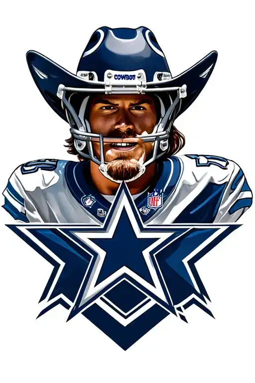 cowboys star nfl logo tattoo design idea