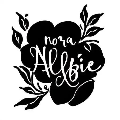 my childrens names, Nora and Albie. simple tattoo, maybe a shape or meaningful symbol tattoo design idea