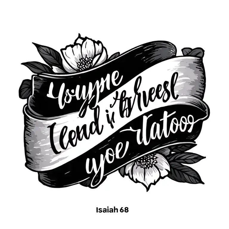 Isaiah 6:8 bible versewritten tattoo design idea