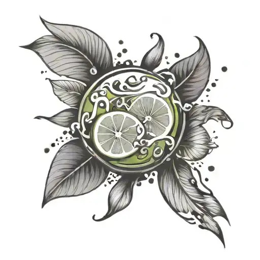 lime bomb tattoo design idea