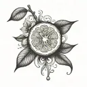 lime bomb tattoo design idea