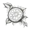 lime bomb tattoo design idea