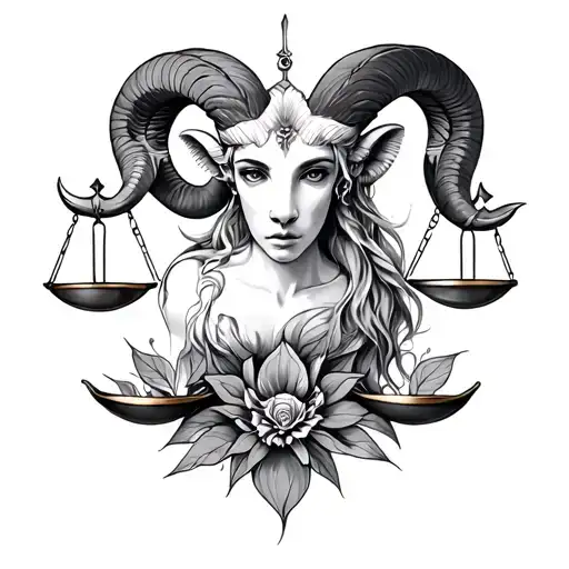 Libra And Aries tattoo design idea