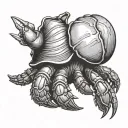 Hermit Crab tattoo design idea
