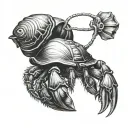 Hermit Crab tattoo design idea