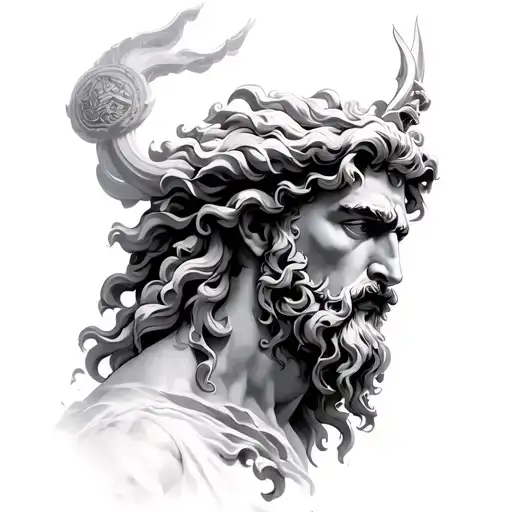 Zeus y poseidon tattoo design idea