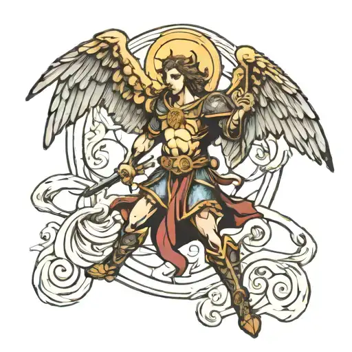 saint michael tattoo design idea