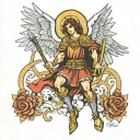 saint michael tattoo design idea