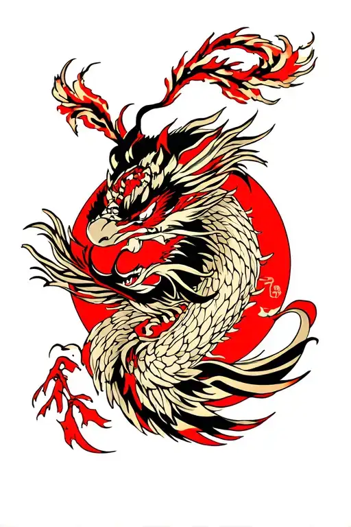 hayabusa logo combined tattoo design idea