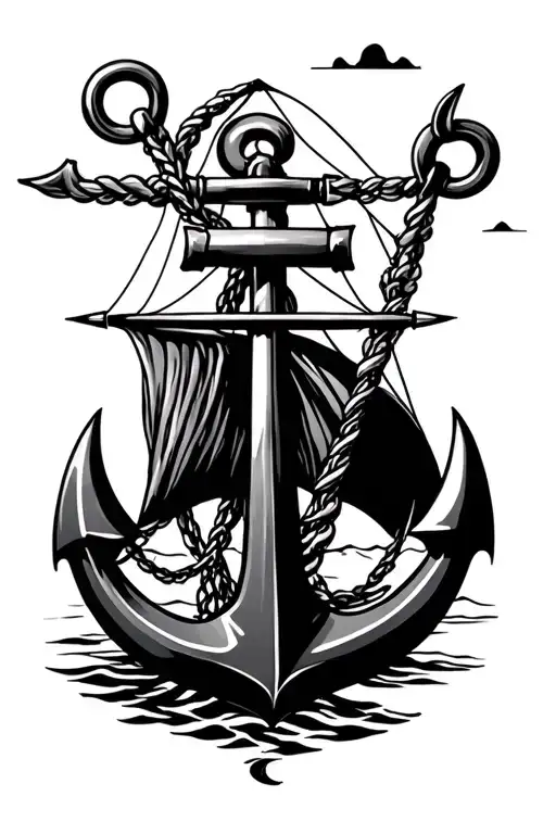 anchor , ship , poseidon , pirate , tattoo design idea