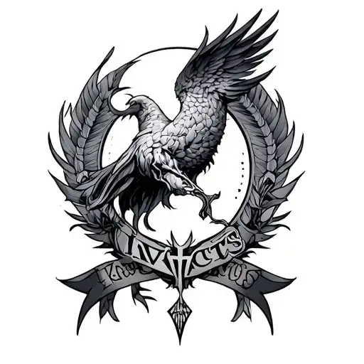 Invictus tattoo design idea