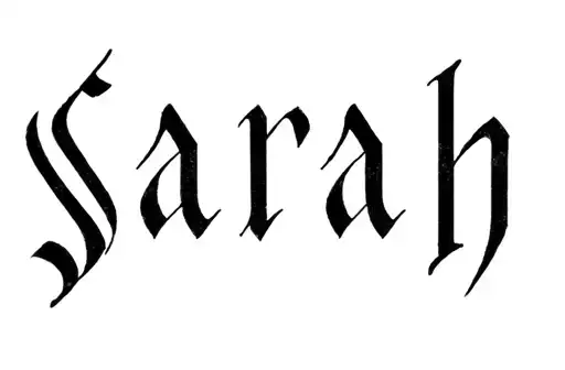 "Sarah" tattoo design idea