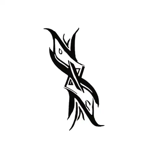 a logo using 'A' and 'M' tattoo design idea