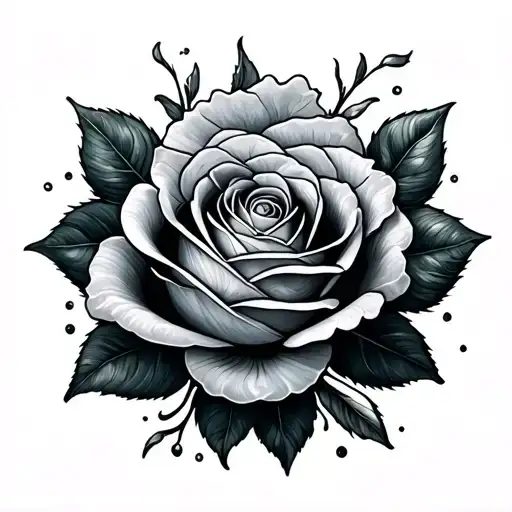 rose Jade Abalone tattoo design idea
