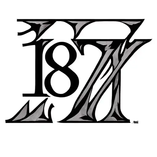 1987 Roman Numerals tattoo design idea