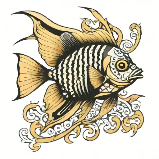 angelfish tattoo design idea