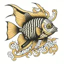 angelfish tattoo design idea
