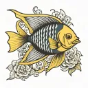 angelfish tattoo design idea