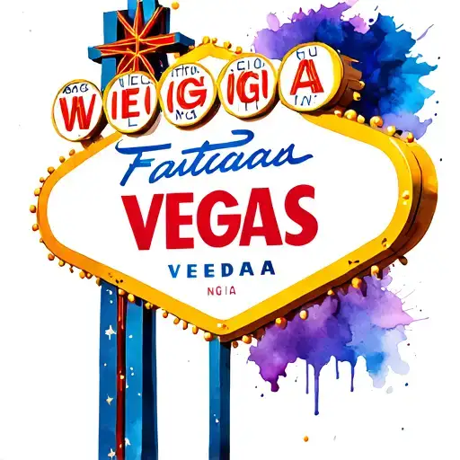 Vegas sign and a robin tattoo design idea