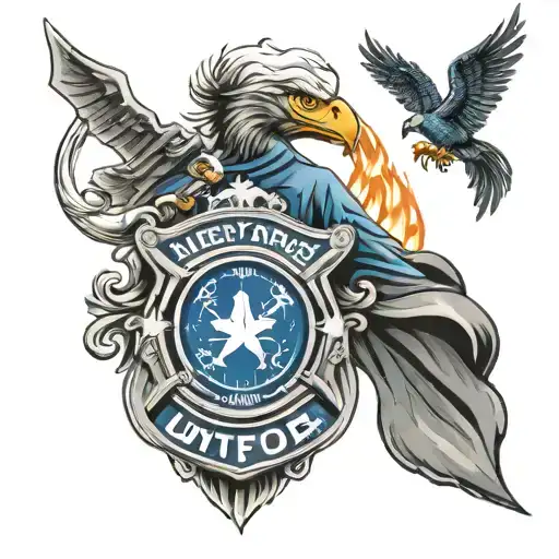 united states air force firefighting shoulder tat tattoo design idea